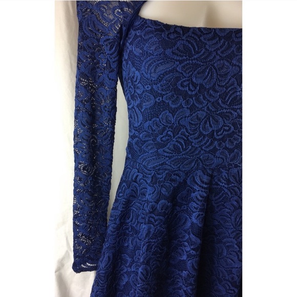 Material girl Dark blue lace dress - Picture 4 of 6